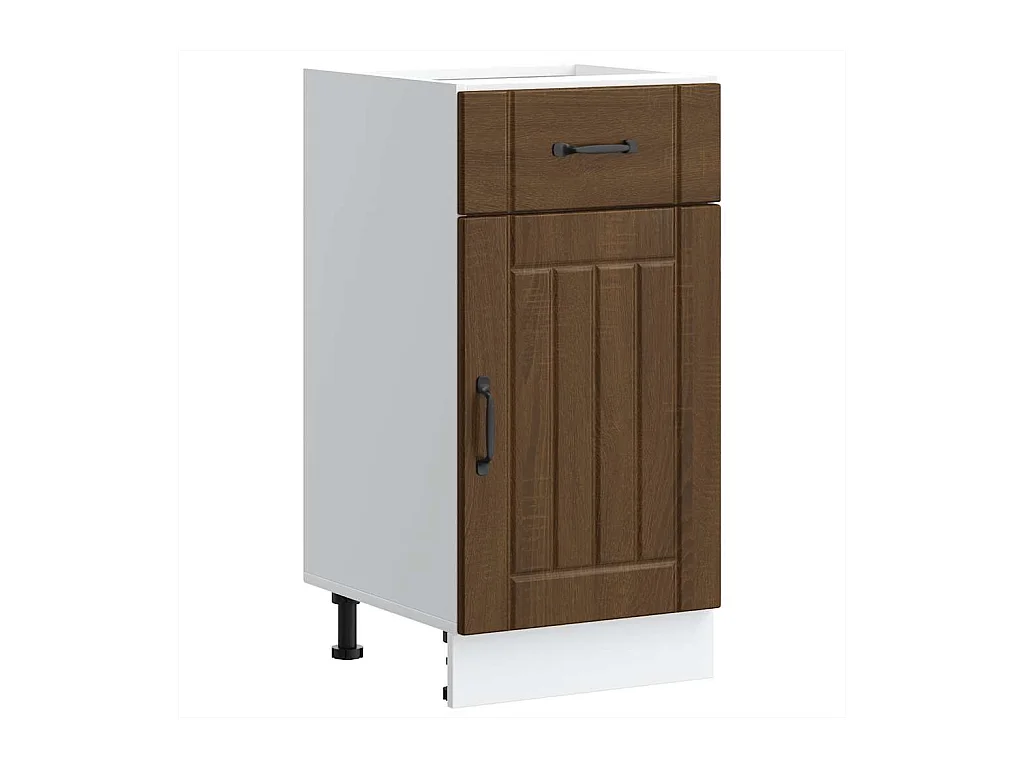 Küchen-Unterschrank Lucca Braun Eichen-Optik Holzwerkstoff