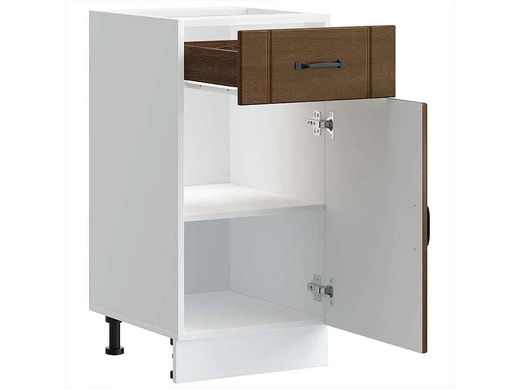 Armário de cozinha baixo Lucca deriv. madeira carvalho castanho