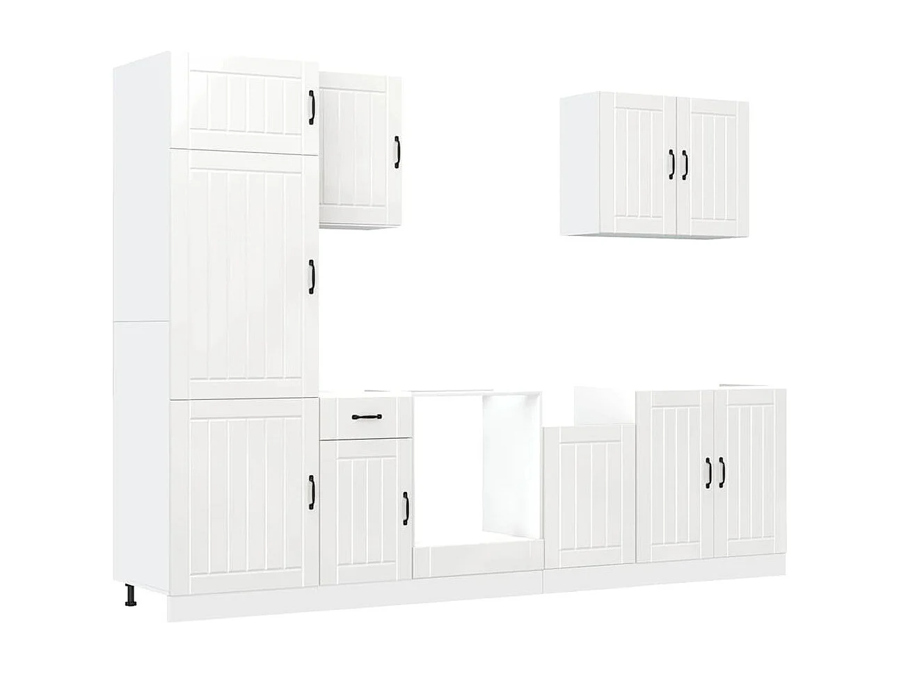 Ensemble d'armoires de cuisine 7 pcs Lucca bois d'ingénierie