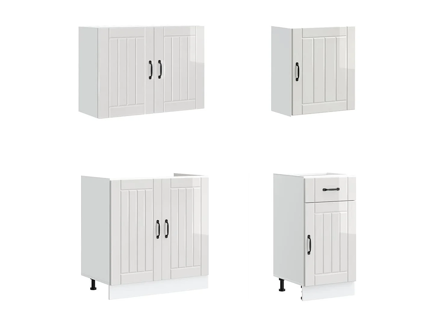 Ensemble d'armoires de cuisine 7 pcs Lucca bois d'ingénierie