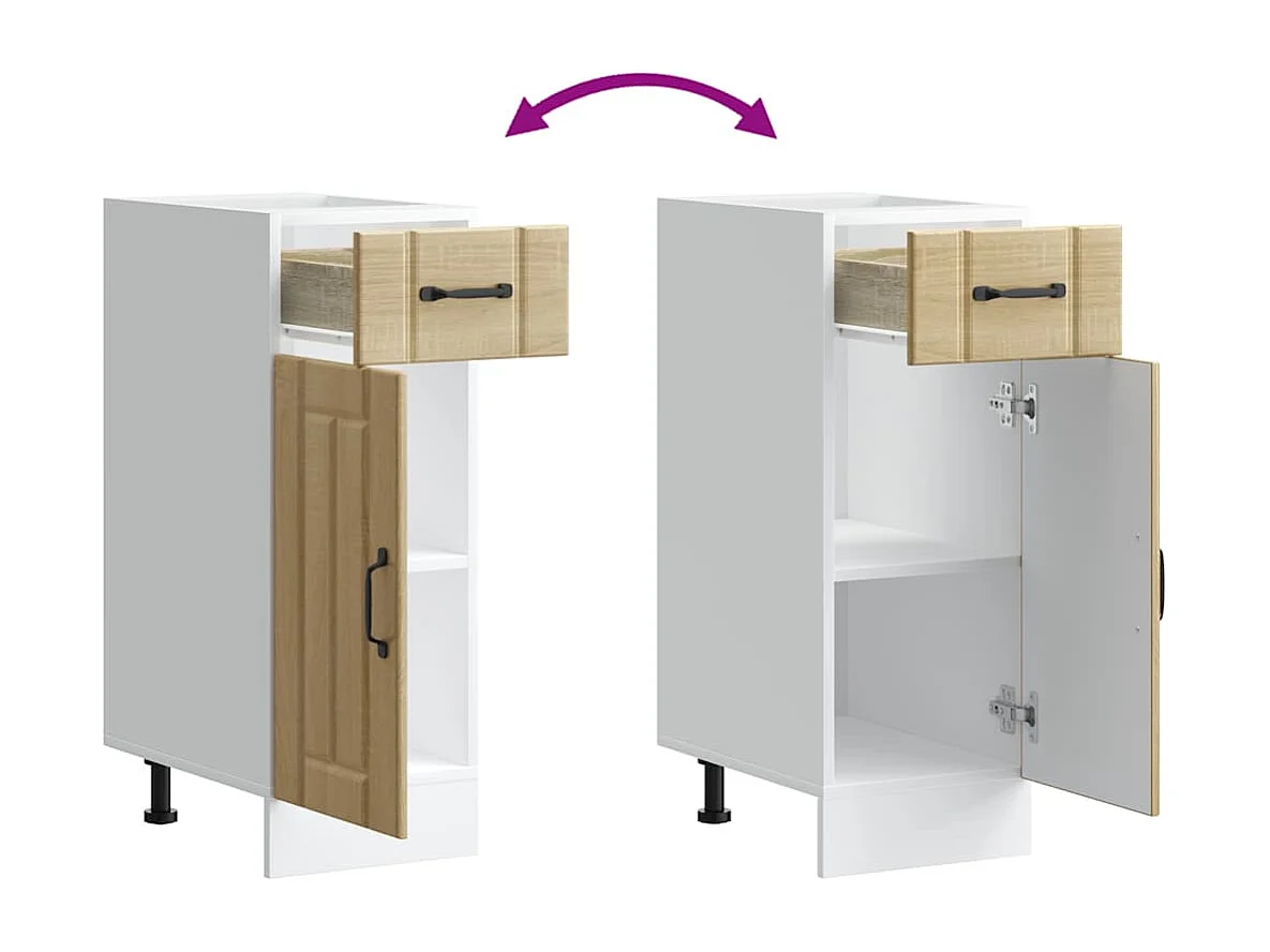 Küchen-Unterschrank Lucca Sonoma-Eiche Holzwerkstoff