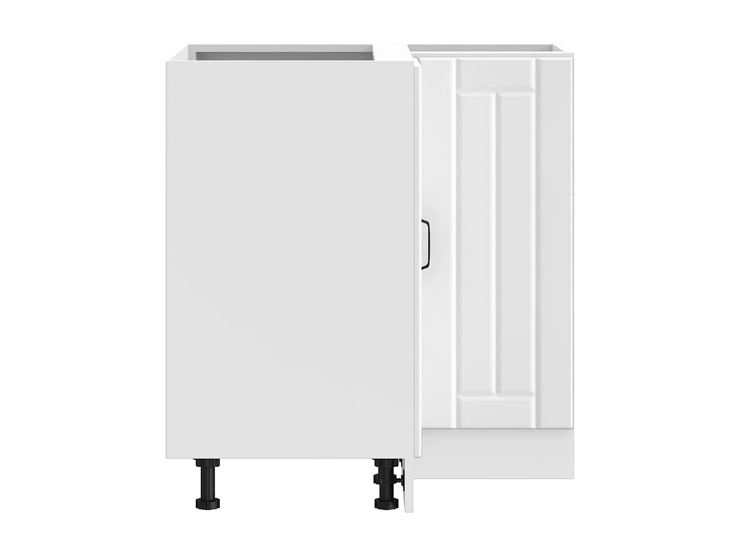 Armário baixo canto cozinha Lucca derivados de madeira branco