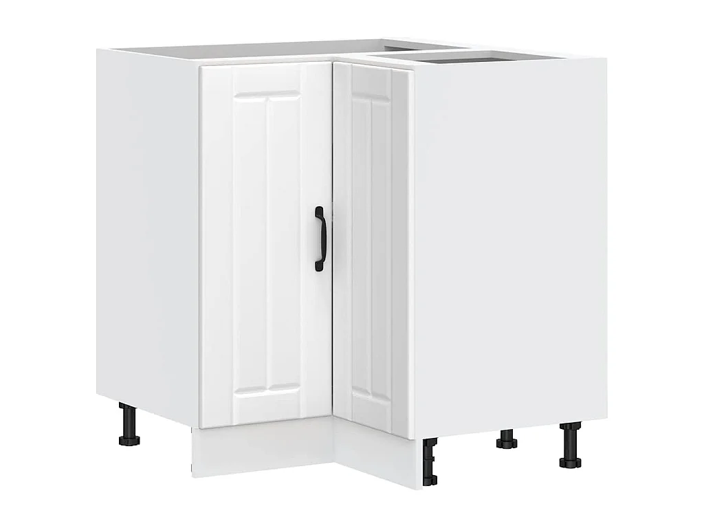 Armoire d'angle de cuisine Lucca blanc bois d'ingénierie