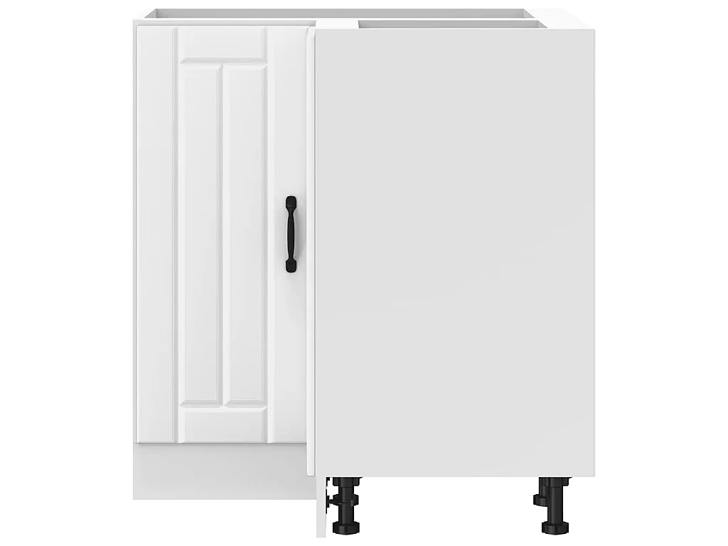 Armoire d'angle de cuisine Lucca blanc bois d'ingénierie