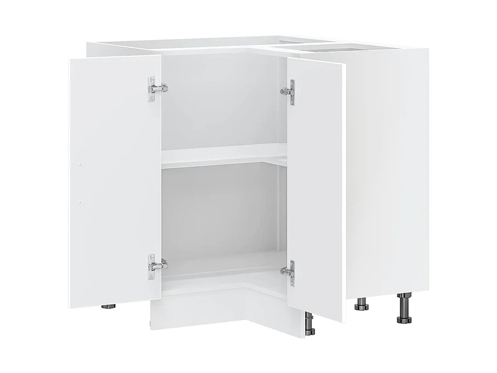 Armoire d'angle de cuisine Lucca blanc bois d'ingénierie