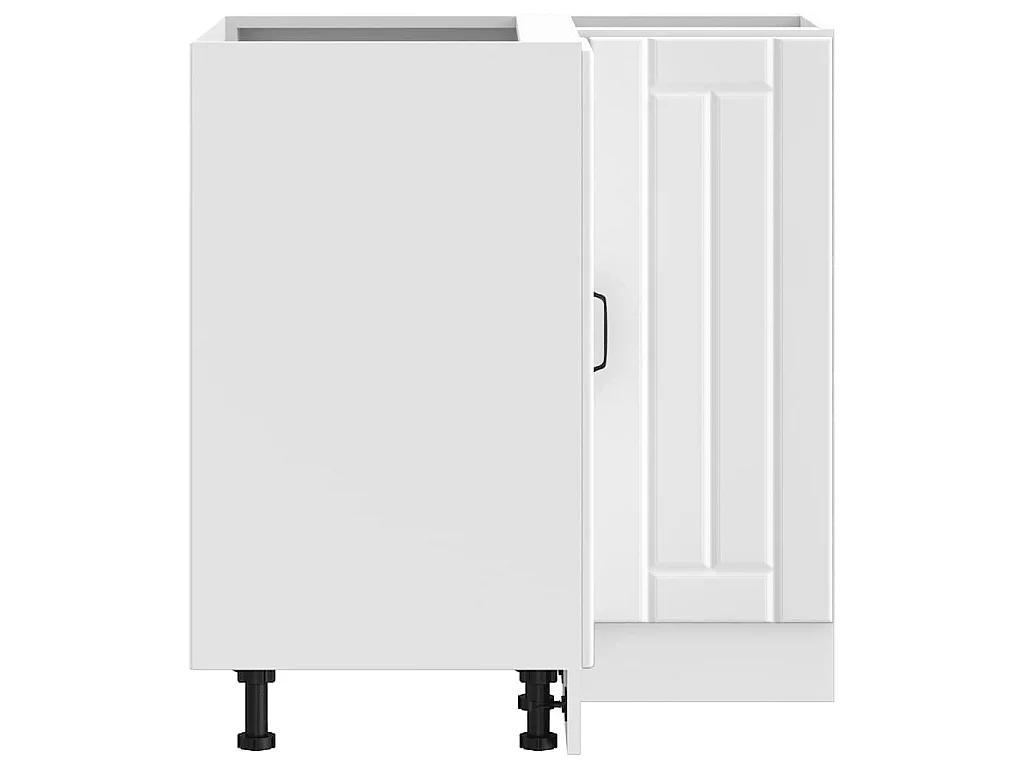 Armoire d'angle de cuisine Lucca blanc bois d'ingénierie