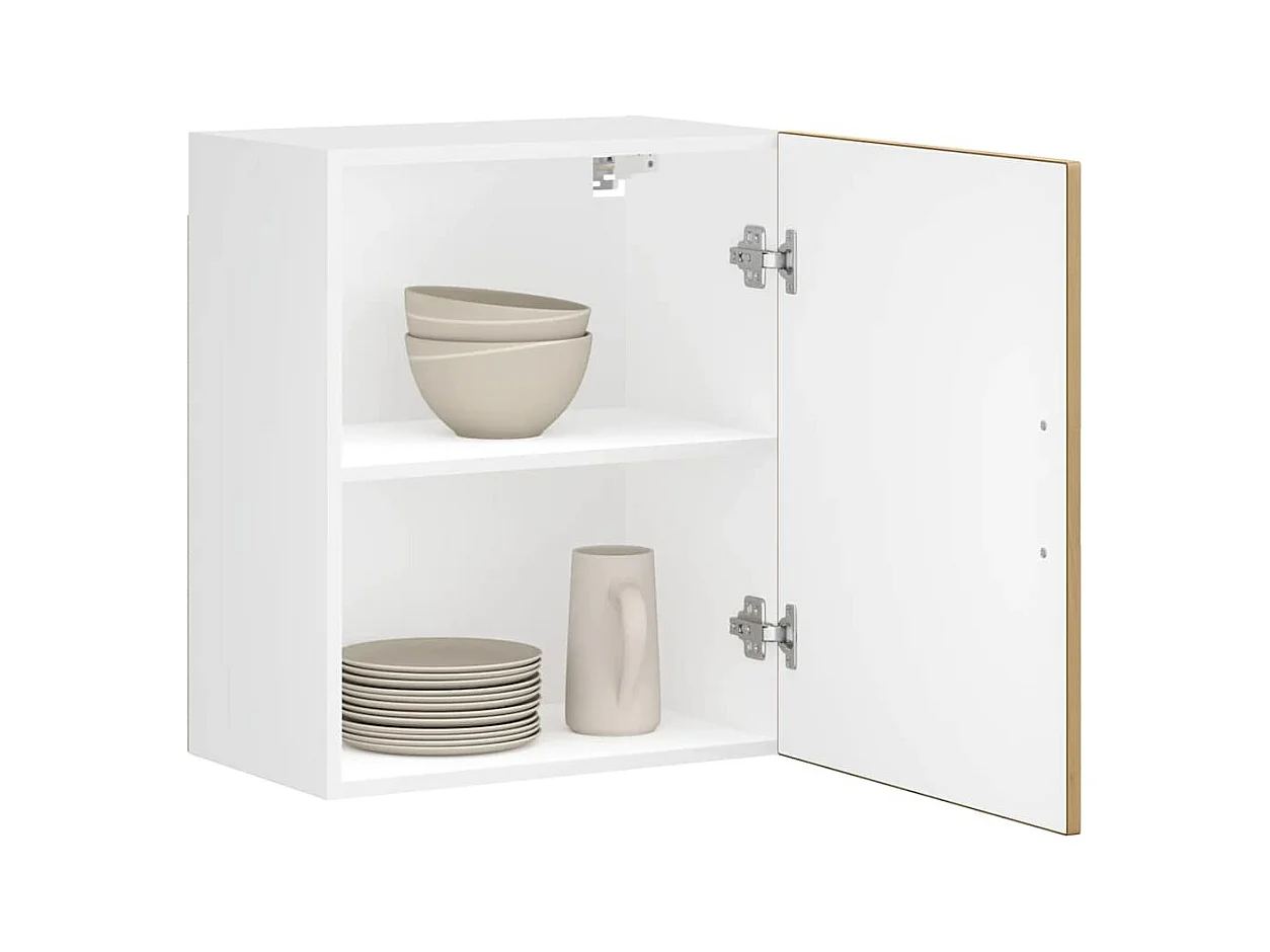 Keukenwandkast Porto bewerkt hout artisanaal eikenkleur