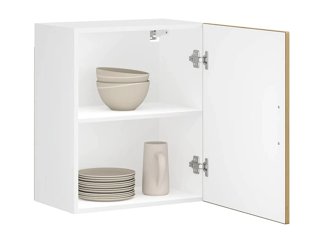 Keukenwandkast Porto bewerkt hout artisanaal eikenkleur