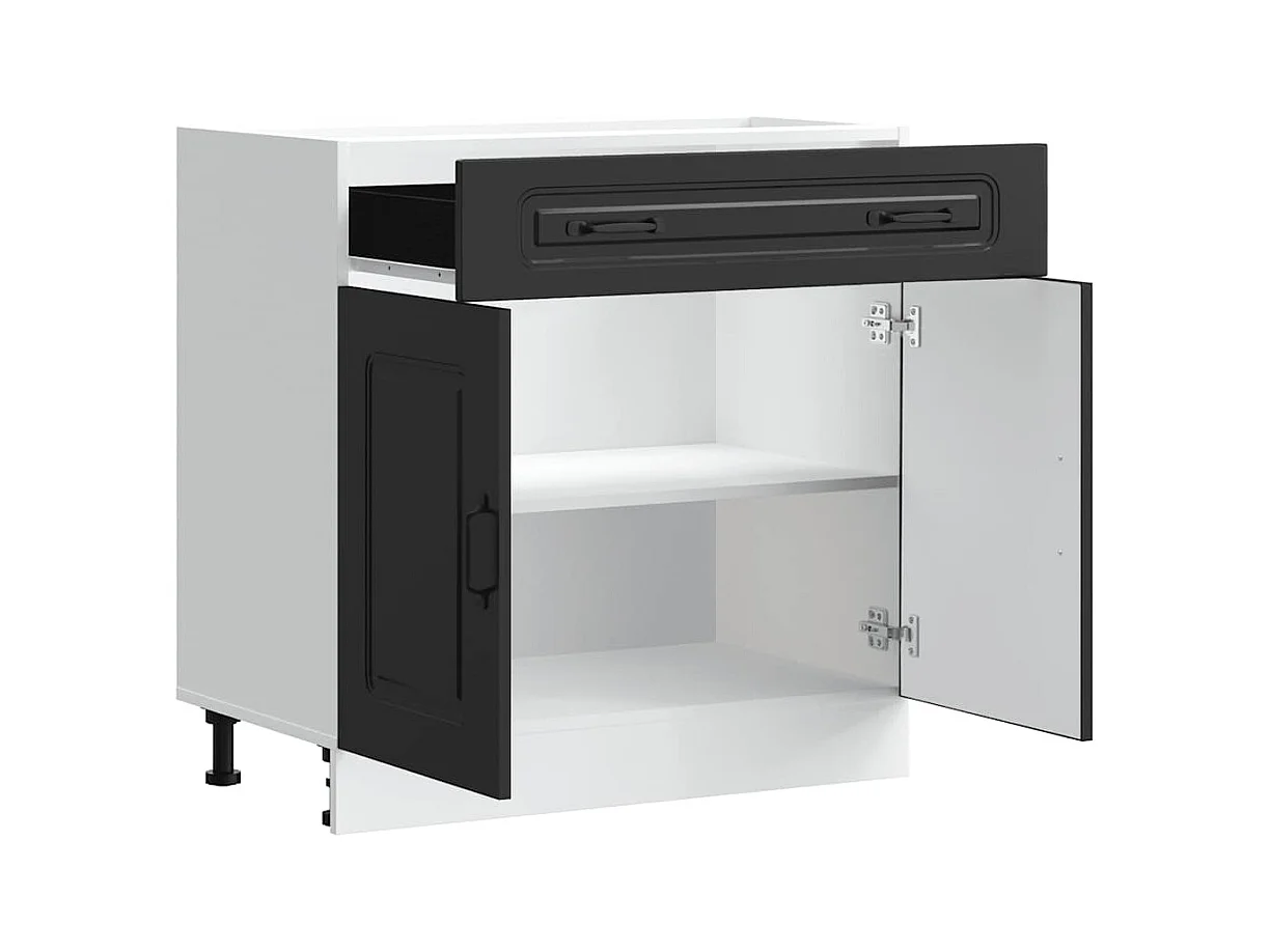 Base da Cucina Kalmar Nero in Legno Multistrato