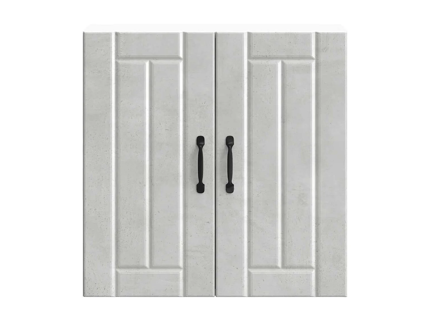 Armoire murale de cuisine Lucca gris béton bois ingénierie