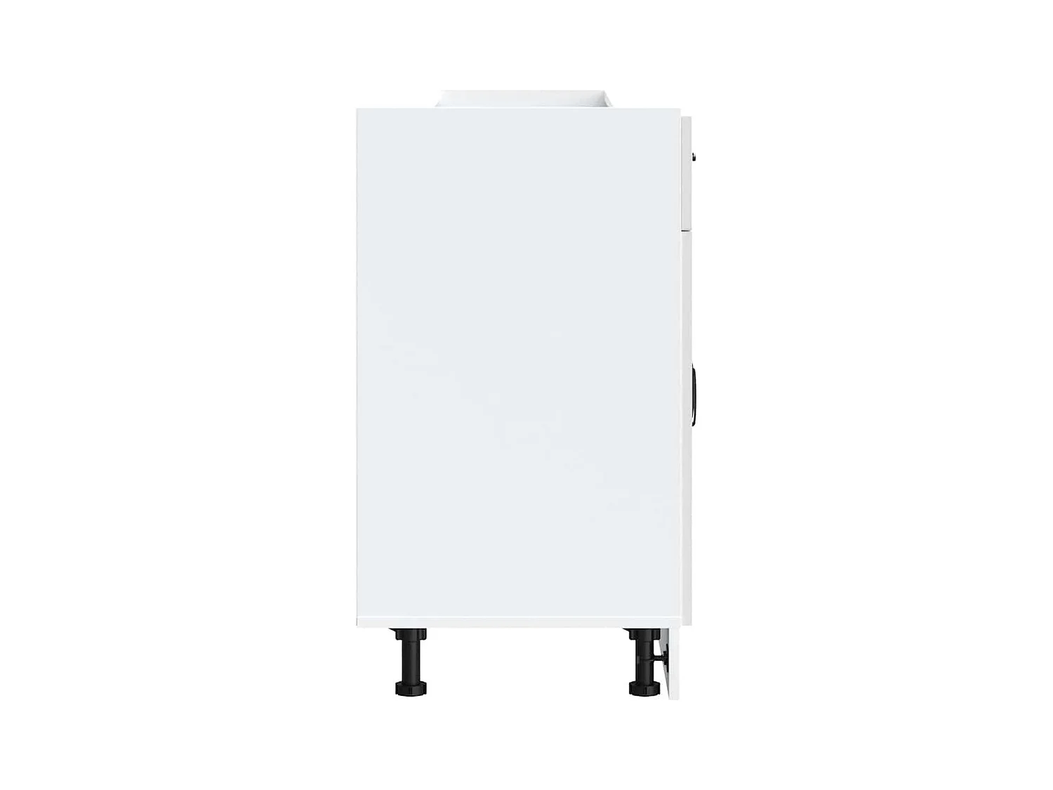 Küchenunterschrank Kalmar Hochglanz-Weiß Holzwerkstoff