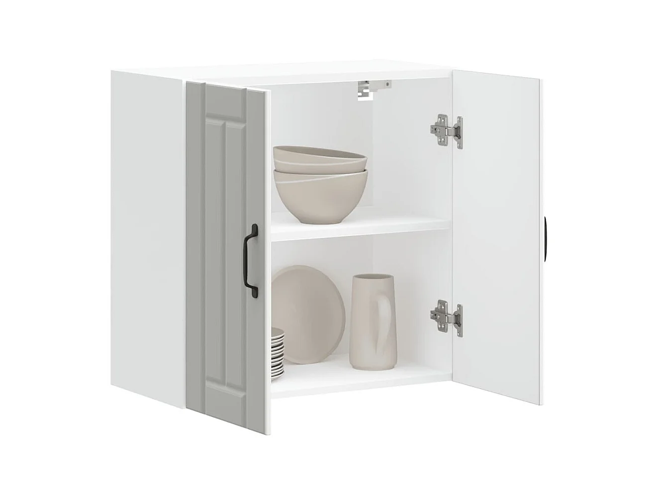 Armoire murale de cuisine Lucca blanc bois d'ingénierie