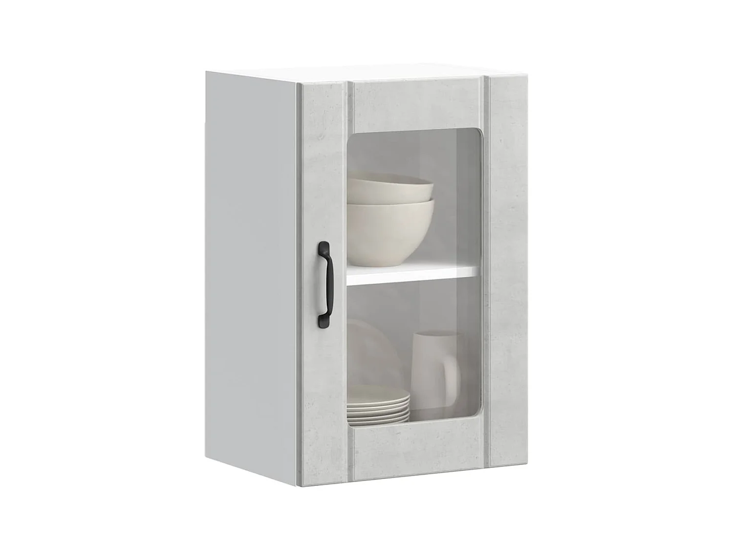Küchen-Hängeschrank mit Glastür Lucca Betongrau