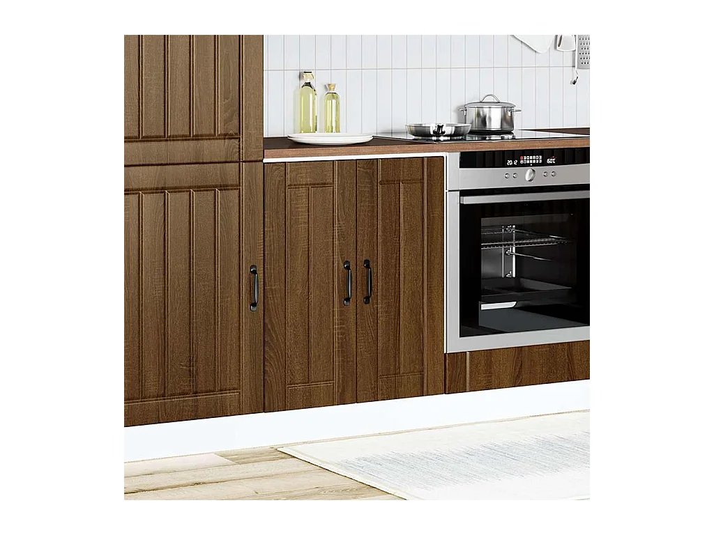 Panel para lavavajillas Lucca madera contrachapada roble marrón