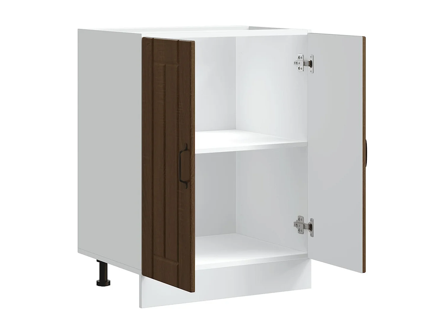 Meuble de base de lavabo Lucca chêne marron bois d'ingénierie