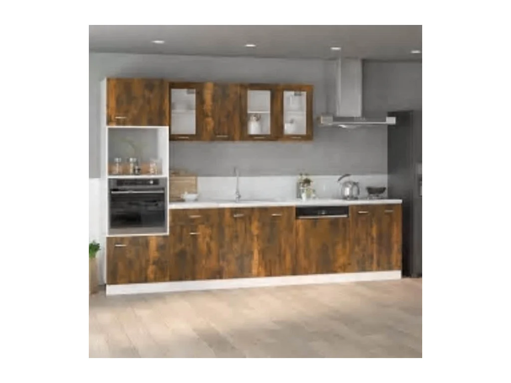 Armadio per Microonde “Lyon” Rovere Fumo 60x57x207cm