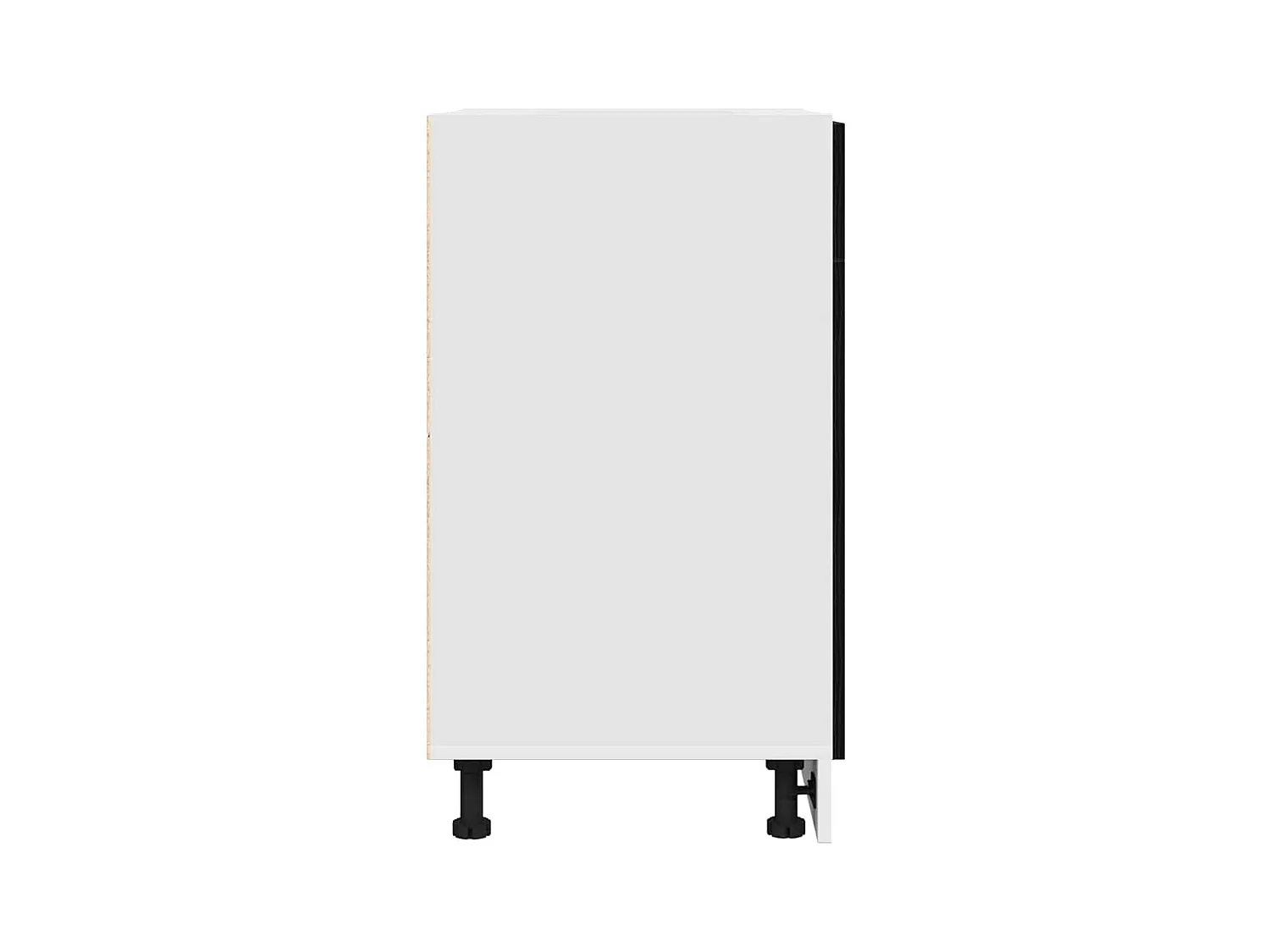 Ladenkast met lade Zwart eiken 50 x 46 x 81.5 cm Bewerkt hout