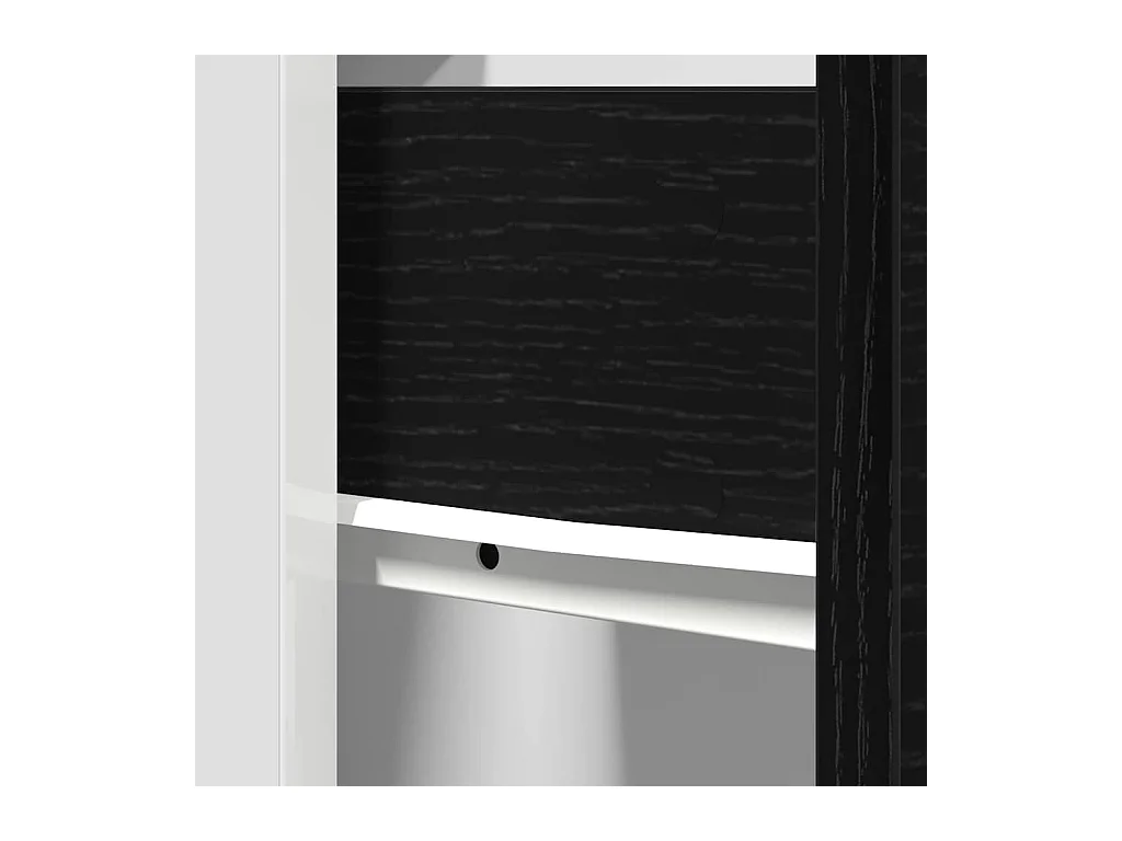 Ladenkast met lade Zwart eiken 50 x 46 x 81.5 cm Bewerkt hout