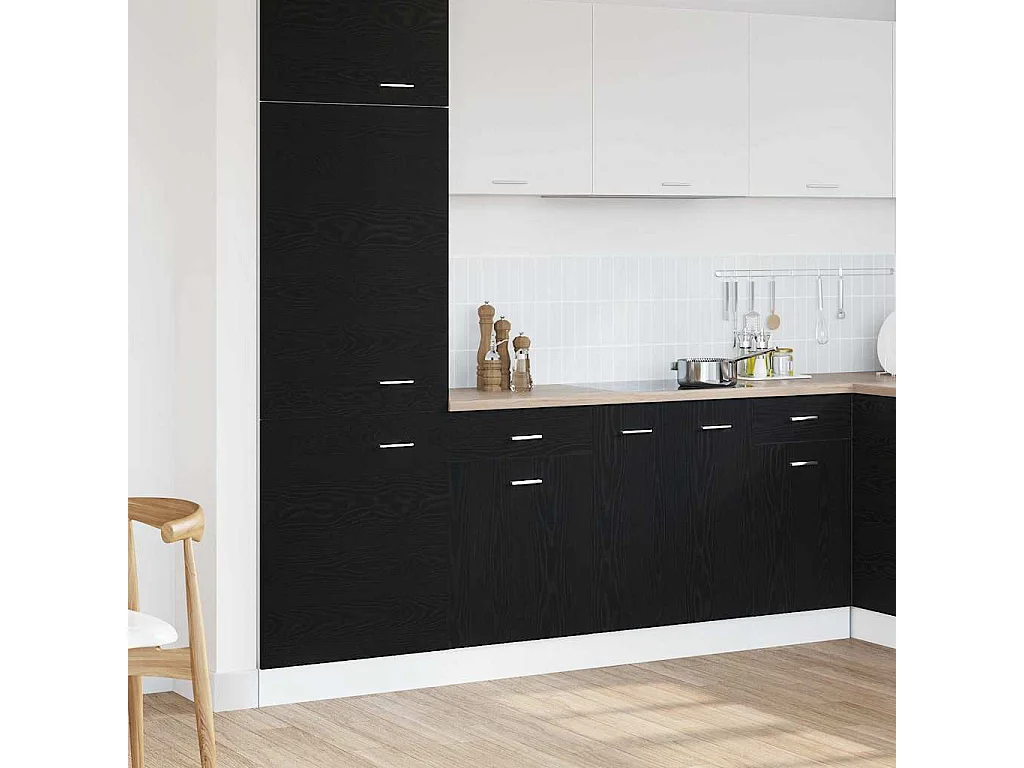 Ladenkast Riga Zwart eiken 50 x 46 x 81,5 cm Bewerkt hout