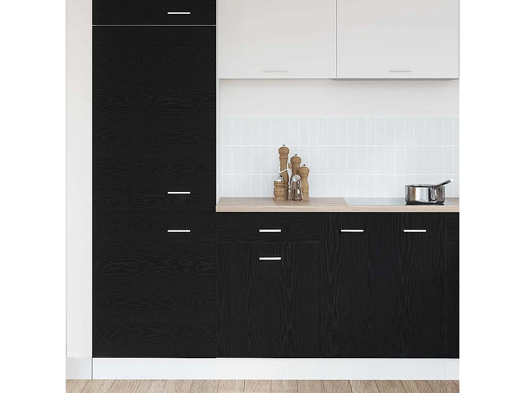 Ladenkast Riga Zwart eiken 50 x 46 x 81,5 cm Bewerkt hout