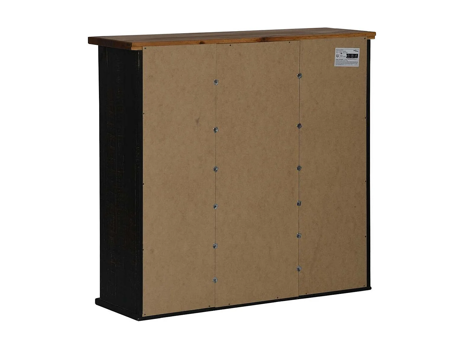 Armoire suspendue HALDEN 2 portes coulissantes noir pin