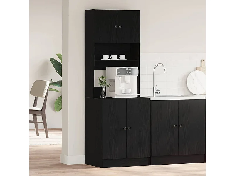 Küchenschrank Schwarze Eiche 60 x 50 x 180 cm Holzwerkstoff