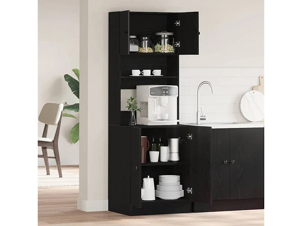 Mobile da cucina Rovere nero 60 x 50 x 180 cm Legno multistrato