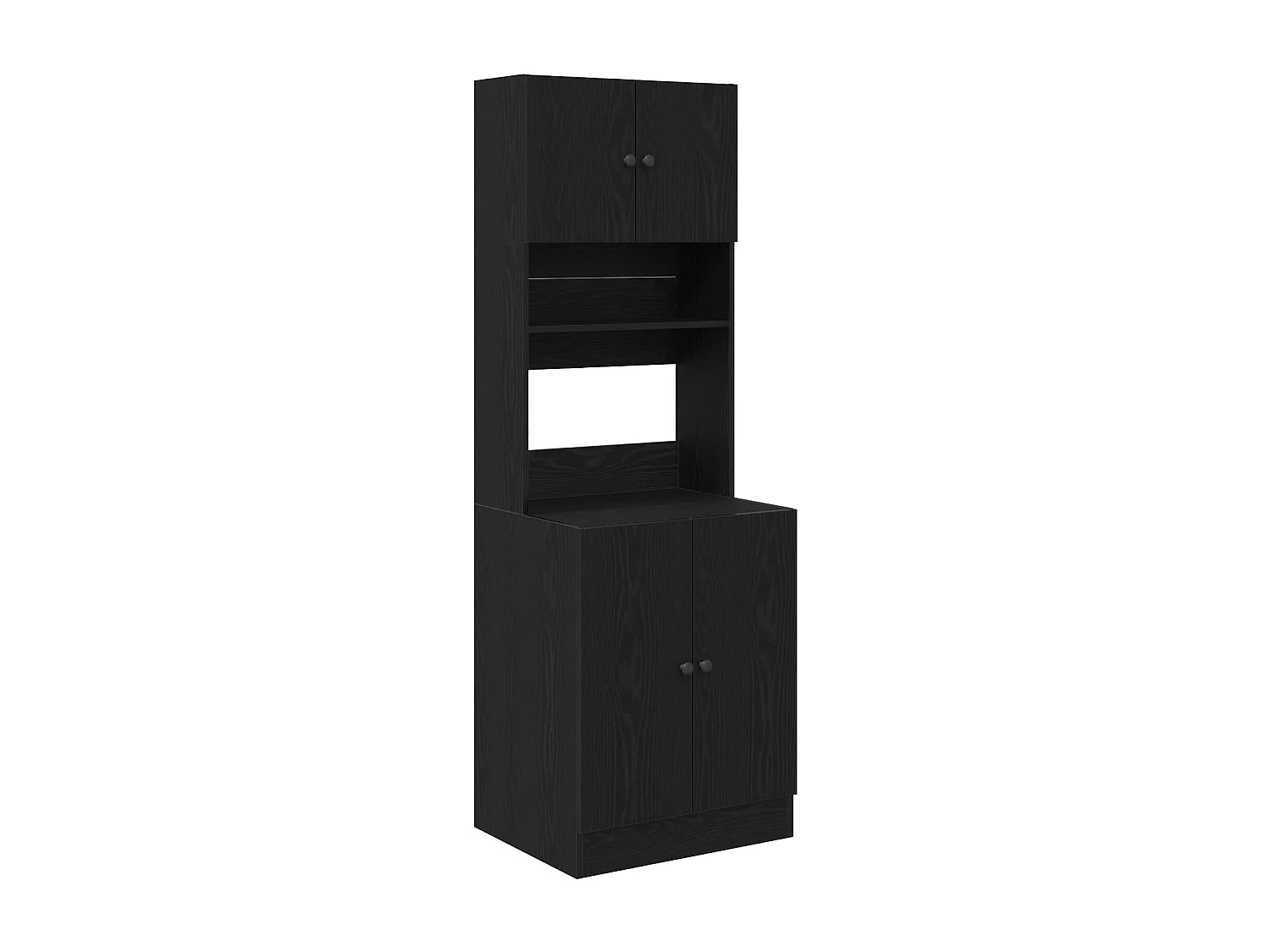 Buffet de cuisine avec porte 2 pcs Chêne noir 60 x 50 x 180 cm