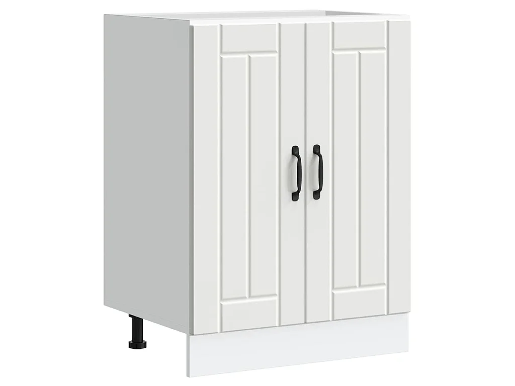 Mueble bajo fregadero Lucca madera contrachapada blanca