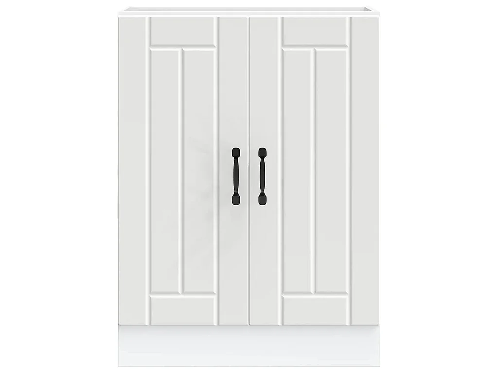 Mueble bajo fregadero Lucca madera contrachapada blanca