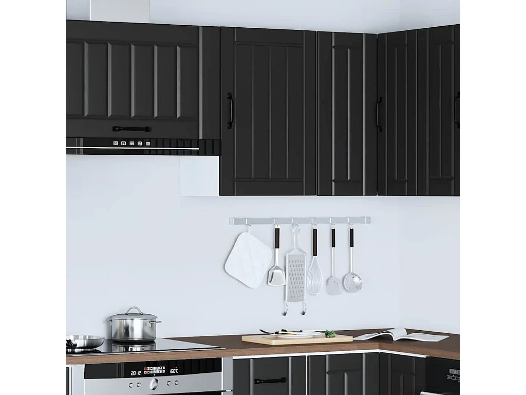 Pensile da Cucina Lucca Nero in Legno Multistrato