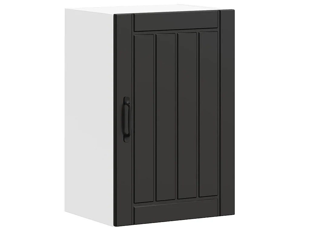 Armoire murale de cuisine Lucca noir bois d'ingénierie