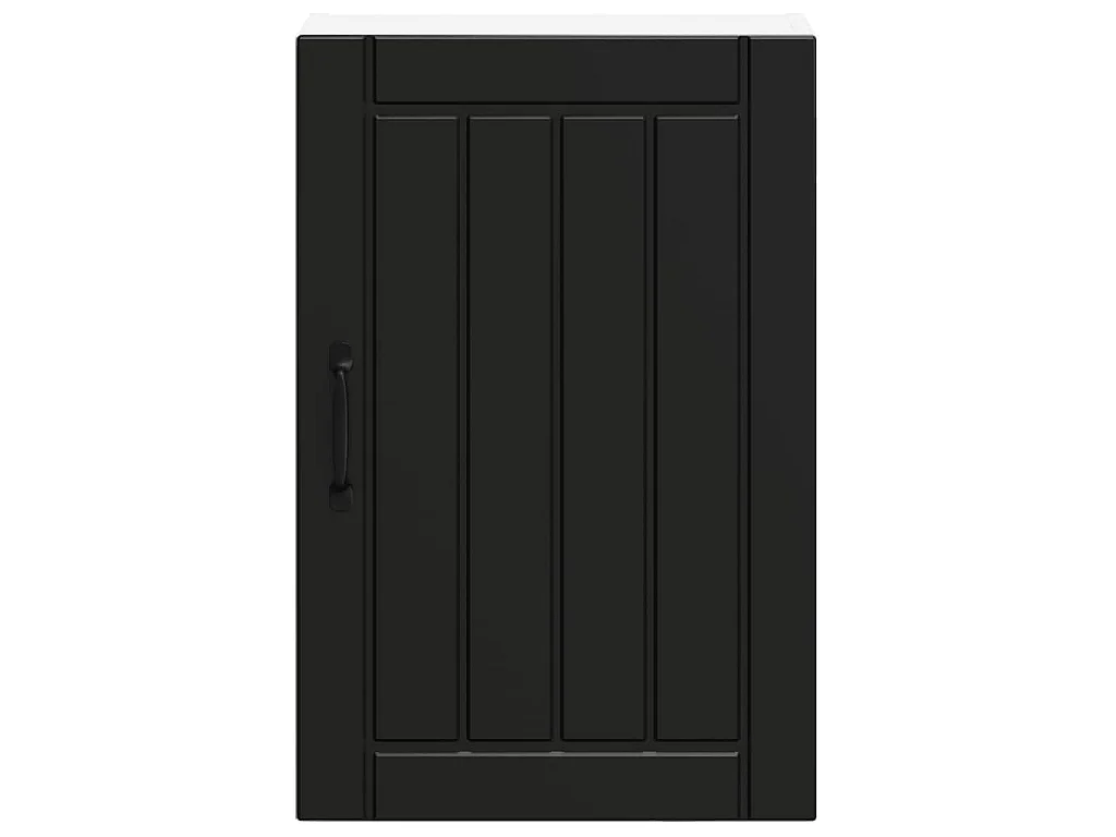 Armoire murale de cuisine Lucca noir bois d'ingénierie