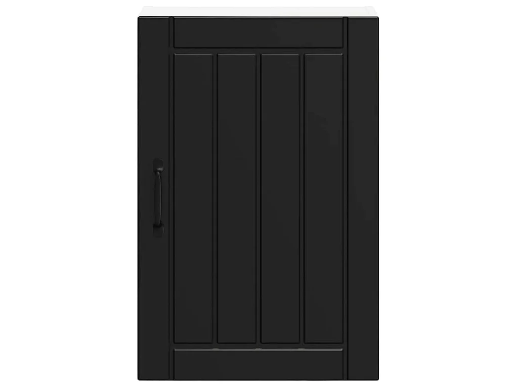 Armoire murale de cuisine Lucca noir bois d'ingénierie
