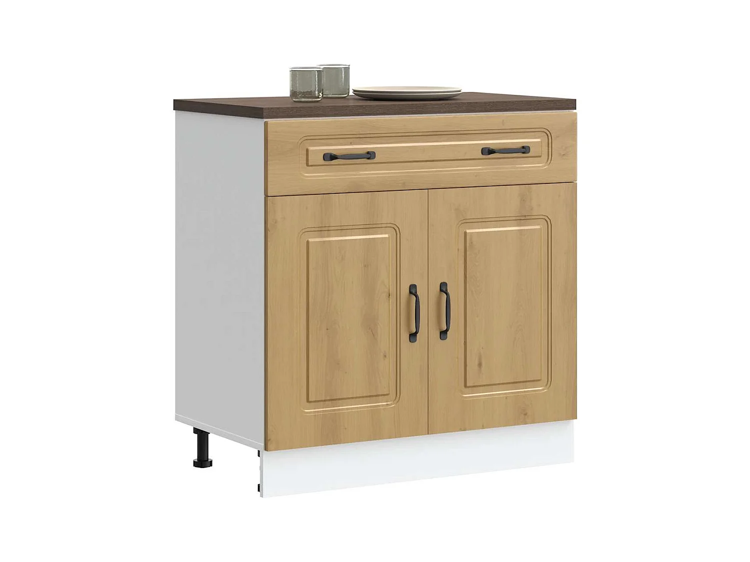 Mueble bajo de cocina Kalmar roble artesanal madera ingeniería