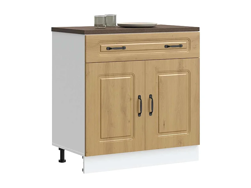 Base da Cucina Kalmar Rovere Artigianale in Legno Multistrato