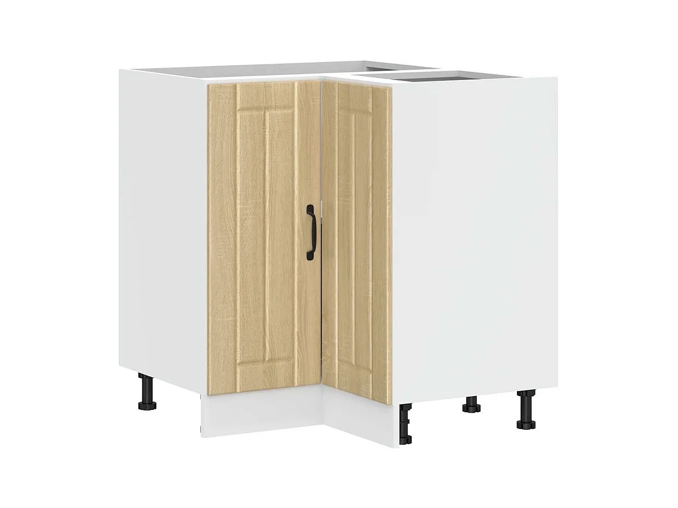 Keuken hoekonderkast Lucca bewerkt hout sonoma eikenkleurig