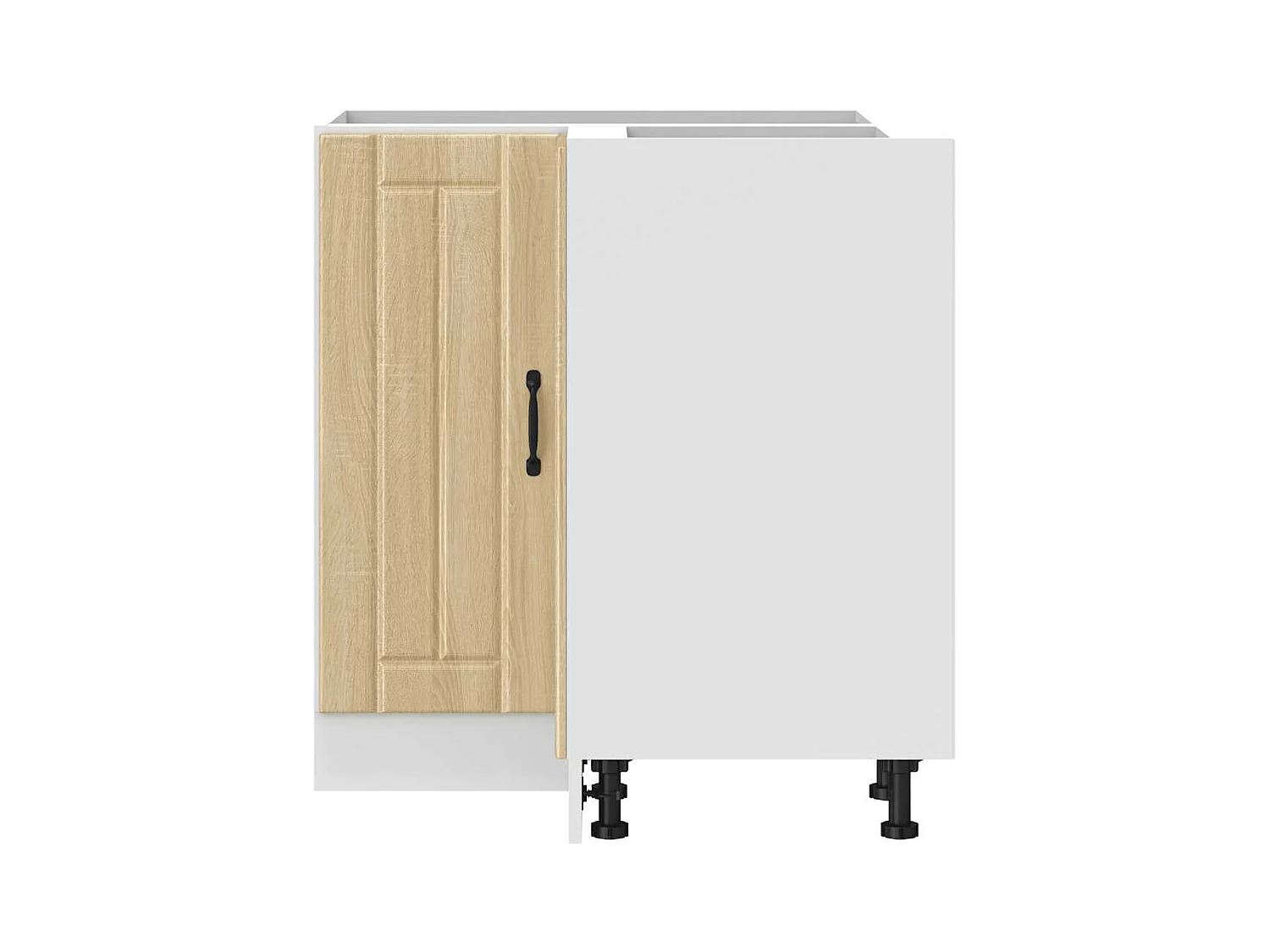 Keuken hoekonderkast Lucca bewerkt hout sonoma eikenkleurig