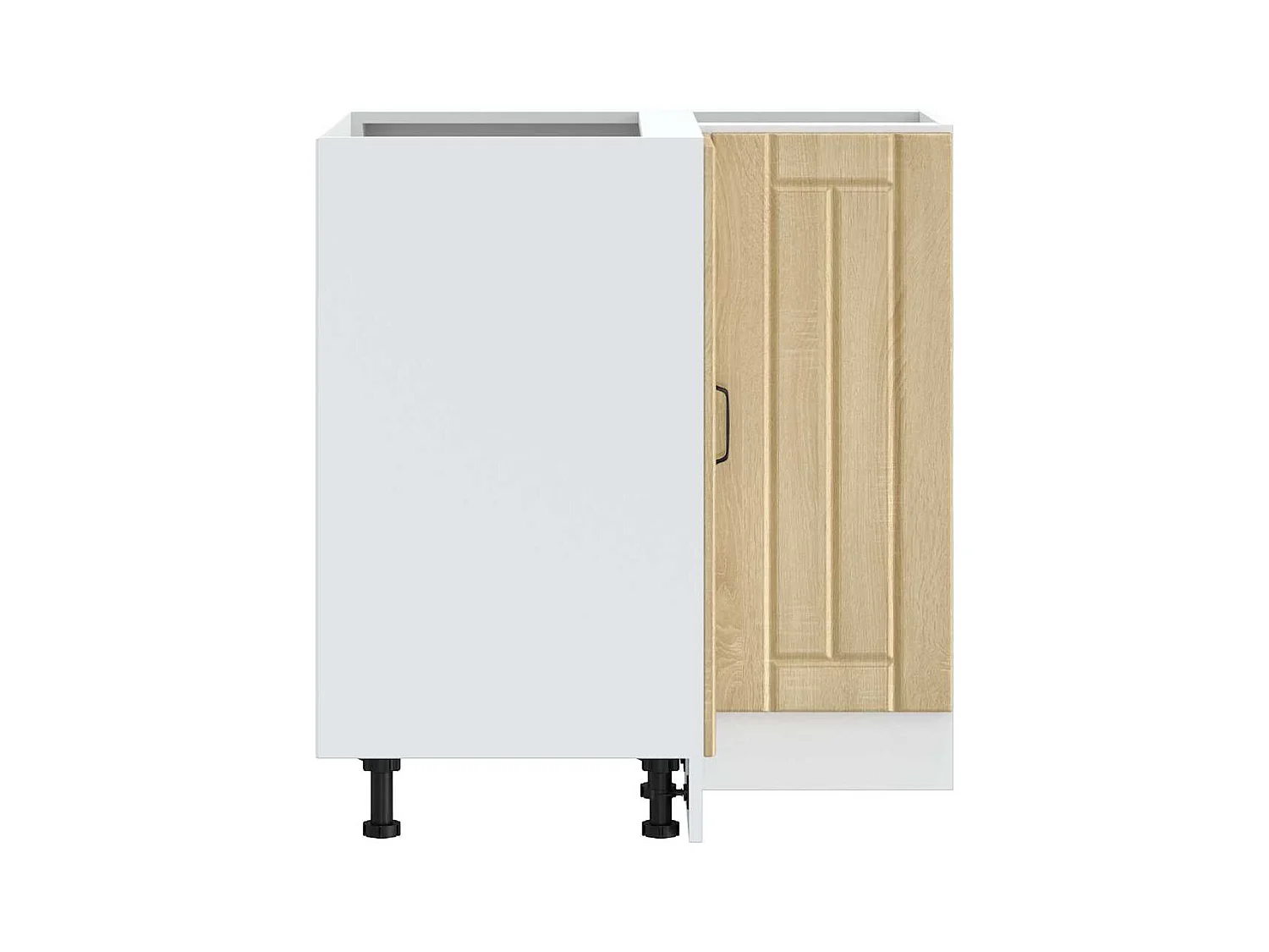 Keuken hoekonderkast Lucca bewerkt hout sonoma eikenkleurig