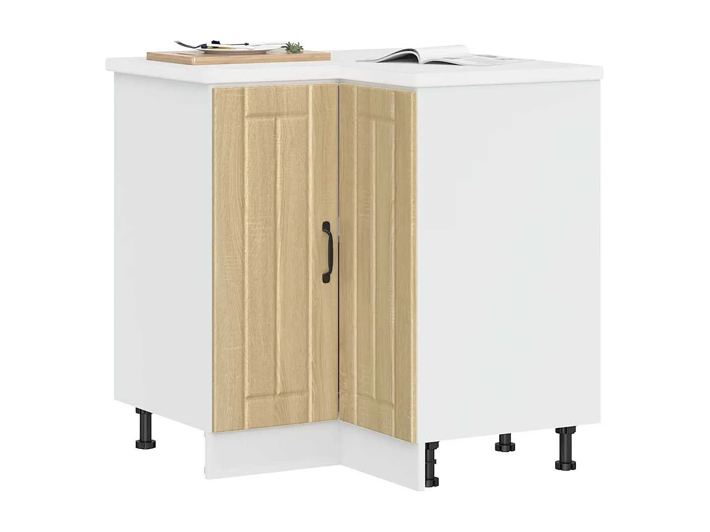 Küchen-Eckunterschrank Lucca Sonoma-Eiche Holzwerkstoff