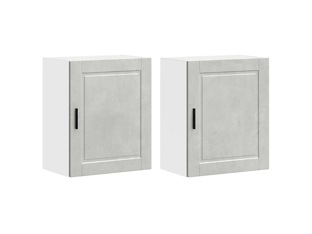 Armários parede cozinha 2 pcs Porto betão cinza