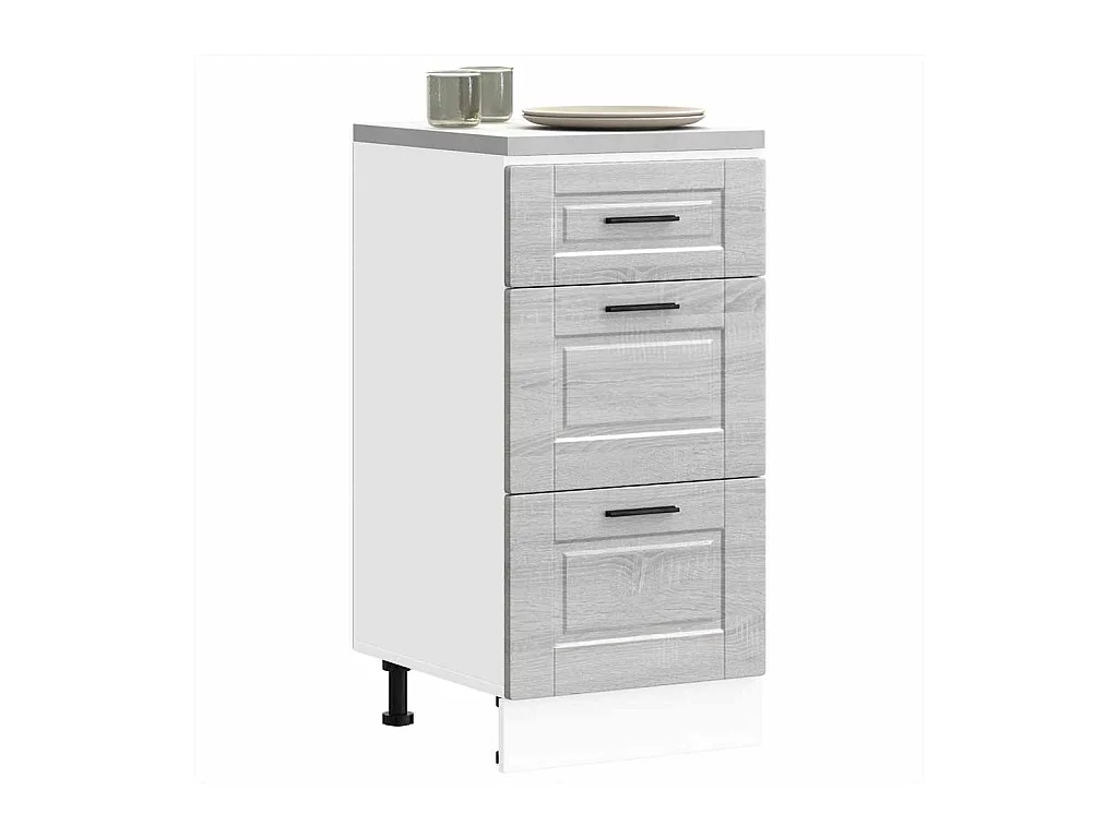 Armoire de cuisine Porto sonoma gris bois d'ingénierie