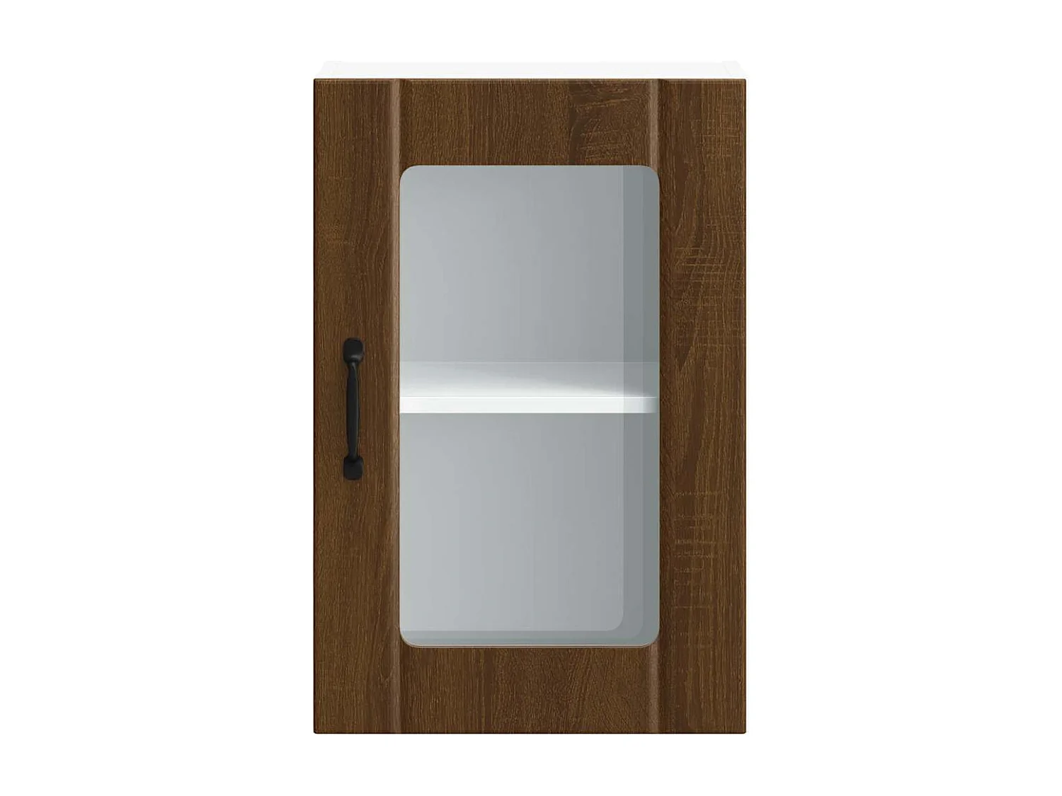 Armario de pared para cocina puerta cristal Lucca roble marrón