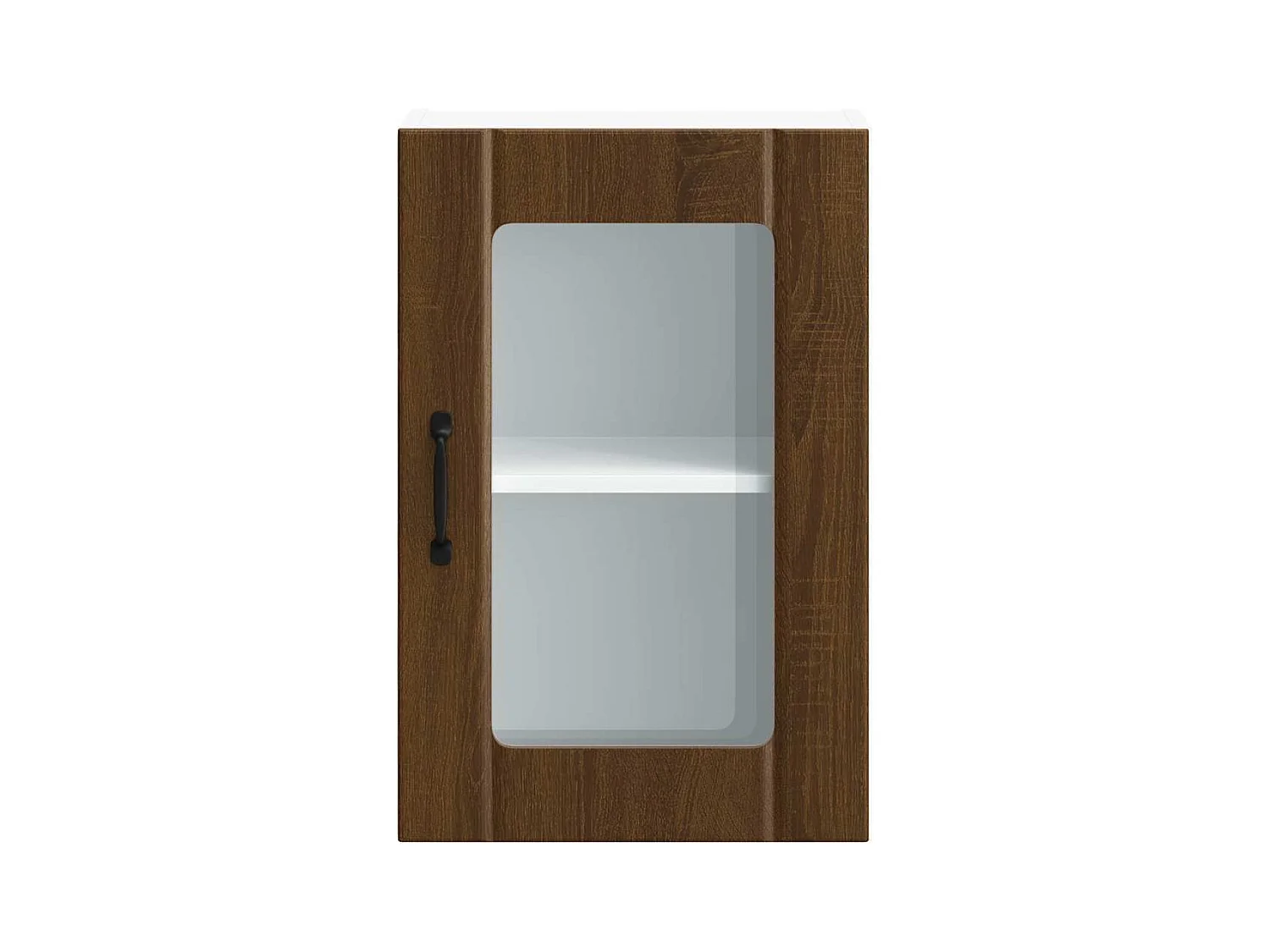 Armario de pared para cocina puerta cristal Lucca roble marrón