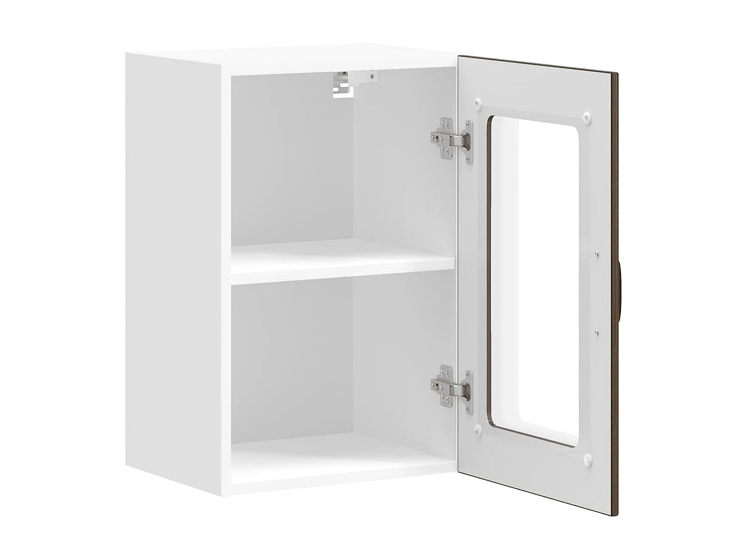 Armario de pared para cocina puerta cristal Lucca roble marrón
