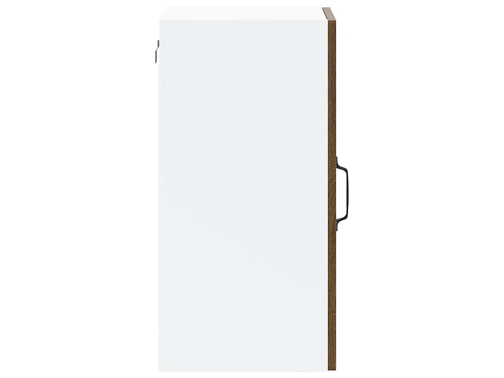Armoire murale de cuisine et porte en verre Lucca chêne marron