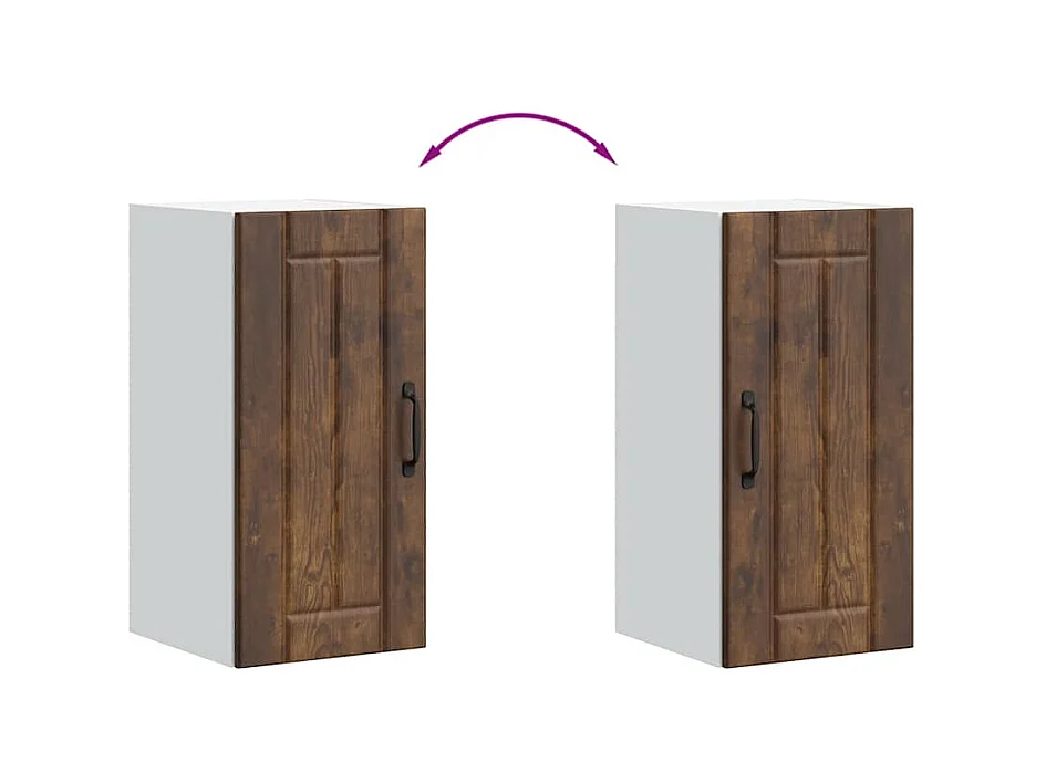Küchen-Hängeschrank Lucca Räuchereiche Holzwerkstoff