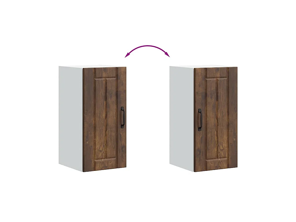 Armoire murale de cuisine Lucca chêne fumé bois ingénierie