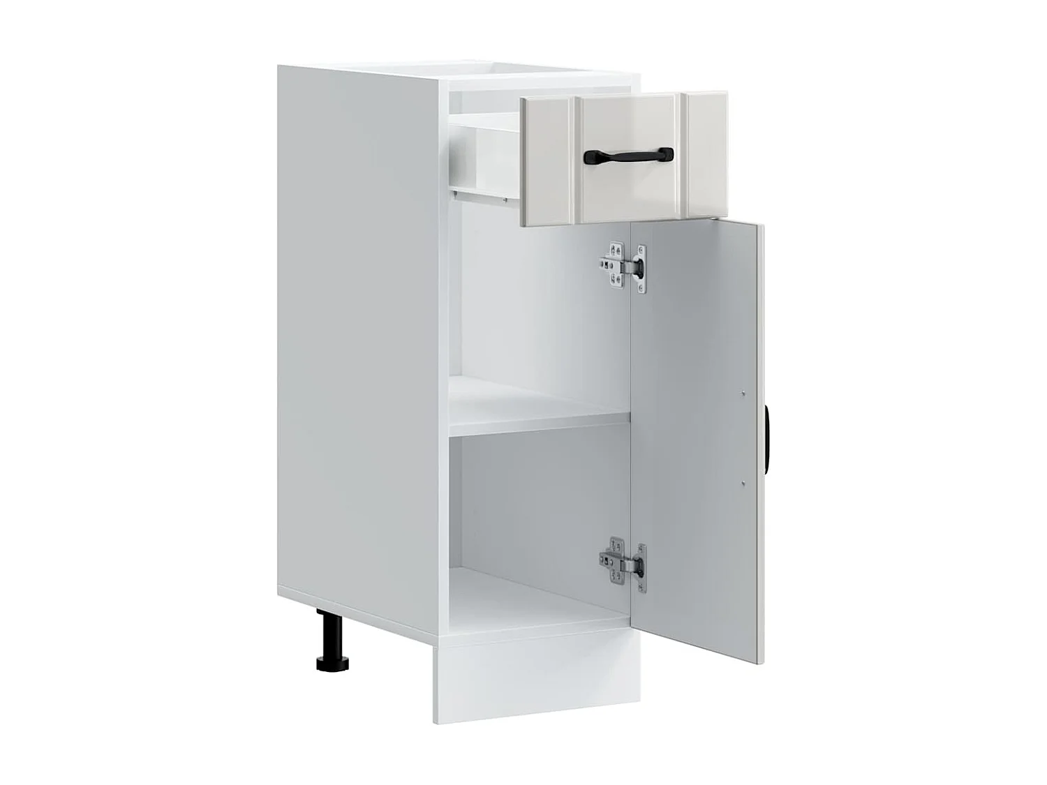 Armoire de cuisine Lucca blanc brillant bois ingénierie