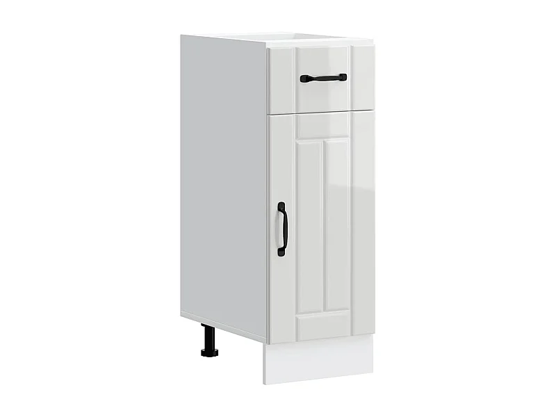 Mueble bajo de cocina Lucca blanca de alto brillo